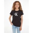 Calvin Klein Metallic Monogram Slim T-Shirt Ck Black Cheap