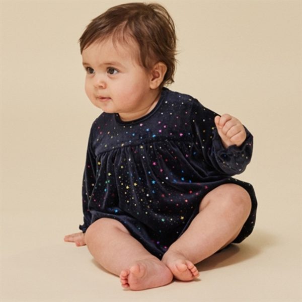 Konges Sløjd Etoile Multi Sparkle Jingle Glitter Romper Kjole For Discount