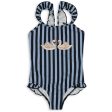 Konges Sløjd Navy Stripe Dea Frill Badedrakt For Sale