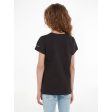 Calvin Klein Metallic Monogram Slim T-Shirt Ck Black Cheap