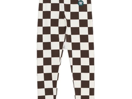 Wood Wood Off-White Black Coffee Aop Ira Checkered Leggings Online now