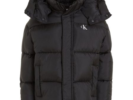 Calvin Klein Ckj Logo Tape Puffer Jakke Ck Black Hot on Sale