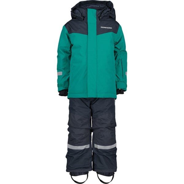 Didriksons Petrol Green Skare Kids Sett Online now