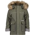 Didriksons Deep Green Kure Kids Parka Jakke Online now